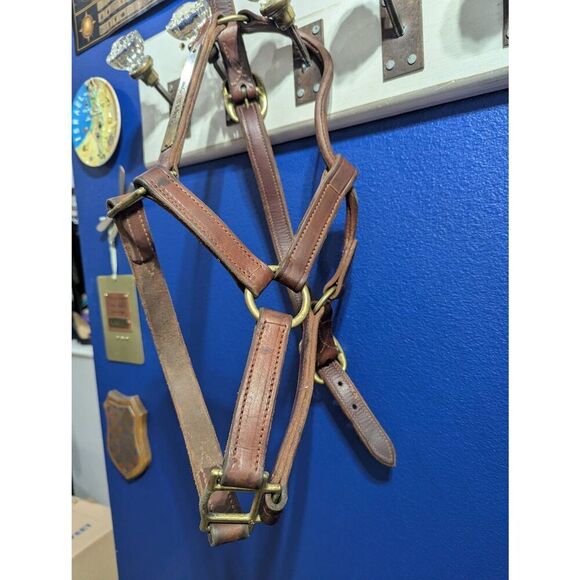 Leather Thoroughbred Race Horse Halter - Picture 5 of 9